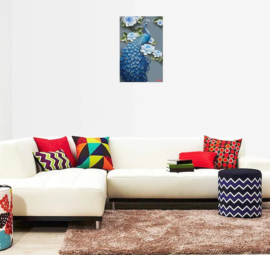 Rangoli Peacock Wall Sticker 12x18 Sheet – Elegant Self Adhesive Design-2