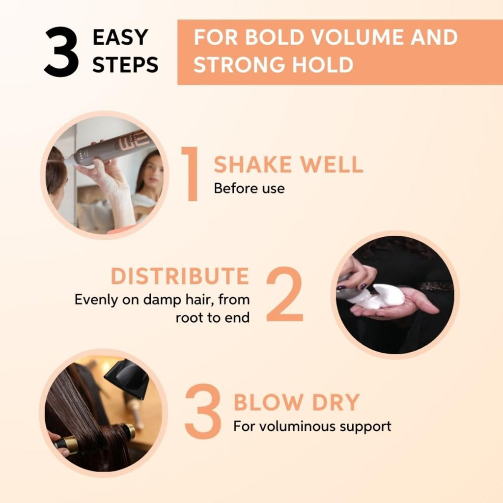 Wella Professionals EIMI Extra Volume Strong Hold Volumizing Hair Mousse for Women | Adds Long-Lasting Lift & Fullness Without Dehydration