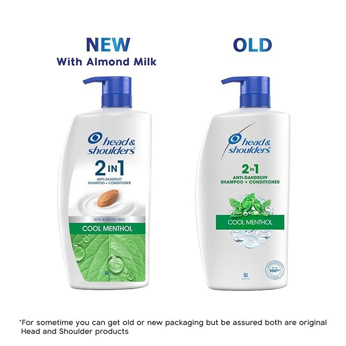 Head & Shoulders 2-in-1 Cool Menthol Anti Dandruff Shampoo + Conditioner - 1 Litre