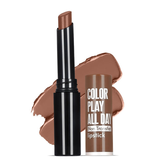 Fashion Colour Play all day Non Transfer Lipstick For Women | Matte Lipstick | Smooth Glide | Waterproof | Longlasting | Paraben-Free Lip Color for All Skin Tones | (Terracotta, 2gm)