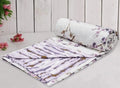 Trance Home Linen 150 GSM Pure Cotton Reversible Dohar Double Bed Size Ac Blanket Comforter Soft Light-Weight Bed Blanket Colour Akira Lavender