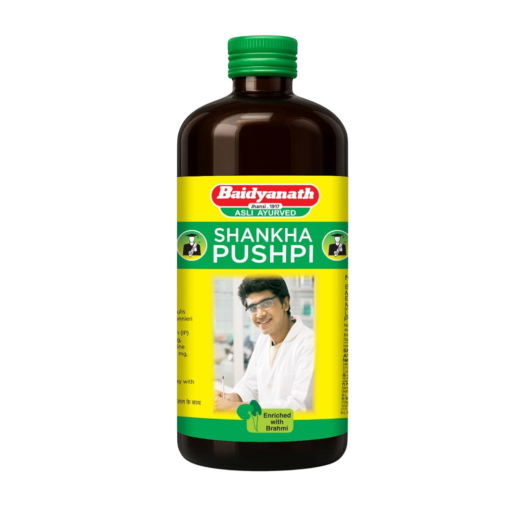 Baidyanath asli ayurved jhansi Shankha Pushpi 450ml +200ml Free Combo Helps Improve Memory, Cognitive skills & Mental fatigue