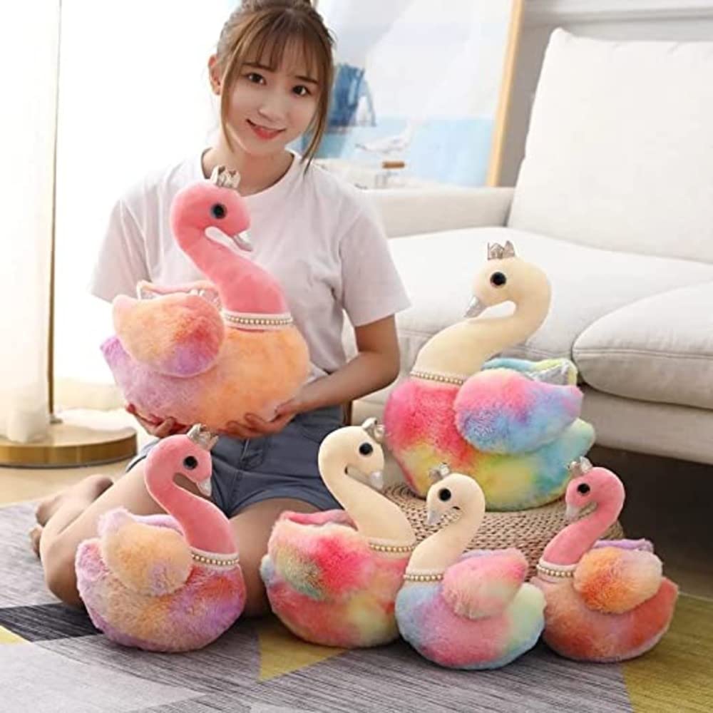 Tickles Cute Swan Soft Stuffed Plush Animal Toy for Kids Color Pink