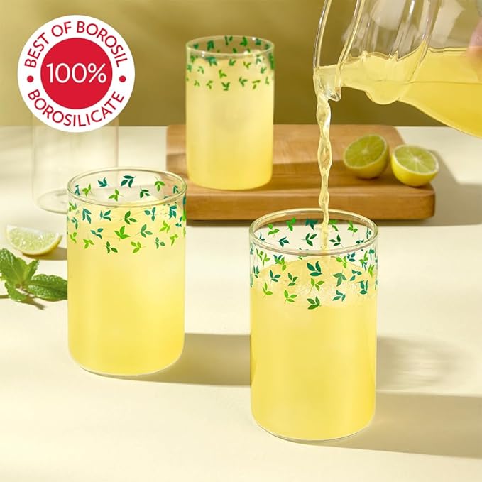Borosil Vision Sage 295 Ml Set of 6 Pieces  Transparent Drinking Glass