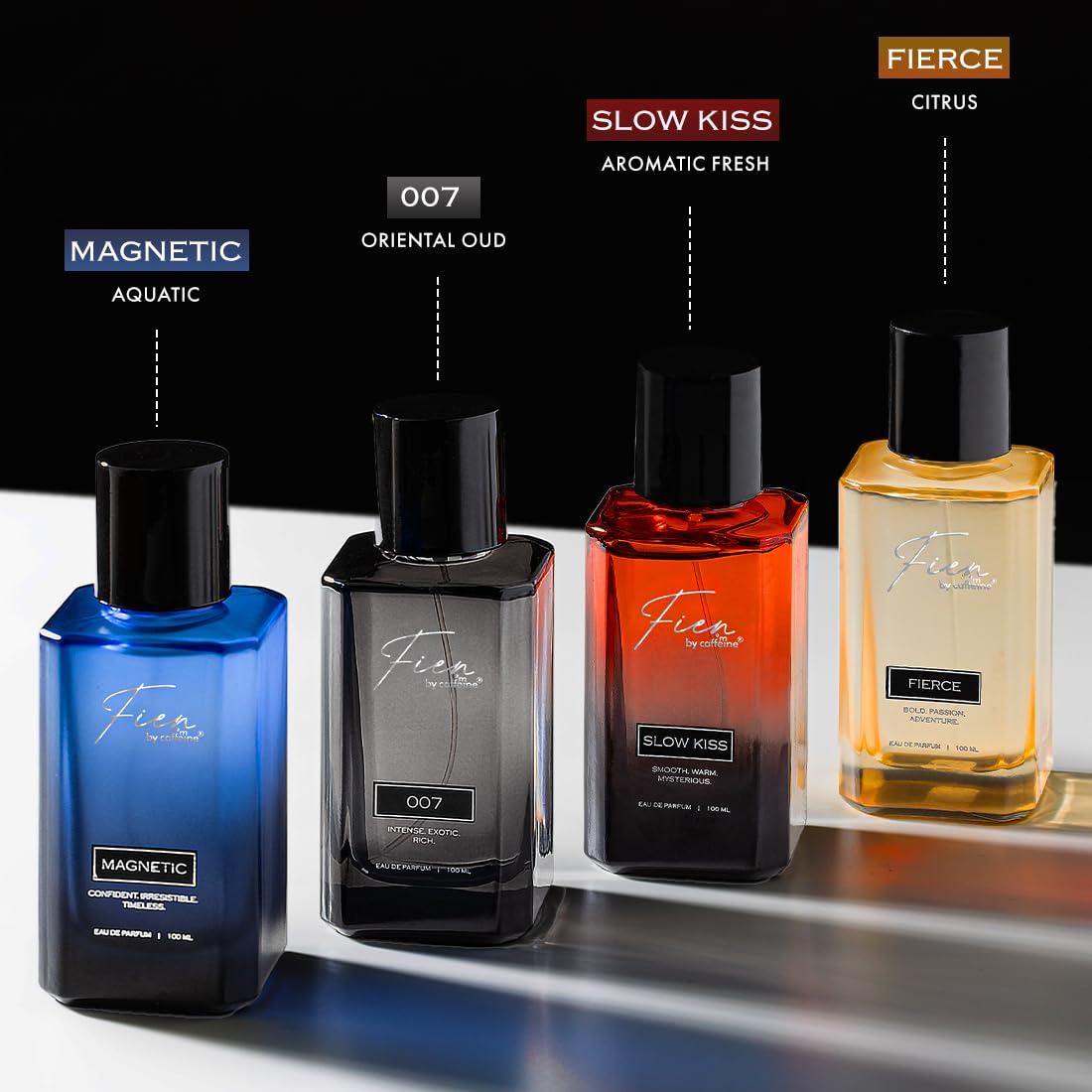 FIEN Perfume Fierce for Men | Citrusy Scent | mcaffeine perfume | Fien by mCaffeine 12 Hrs Long Lasting | Eau De Parfum with Neroli, Sage & Myrrh | perfume for men | Premium & Luxurious for Valentines & Every Occasion - 100ml