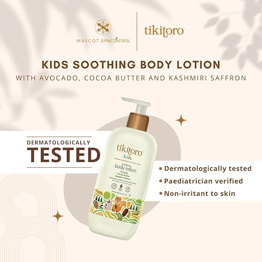 Tikitoro Kids Soothing Body Lotion 4+ Years 300 ml Each (Pack of 2)