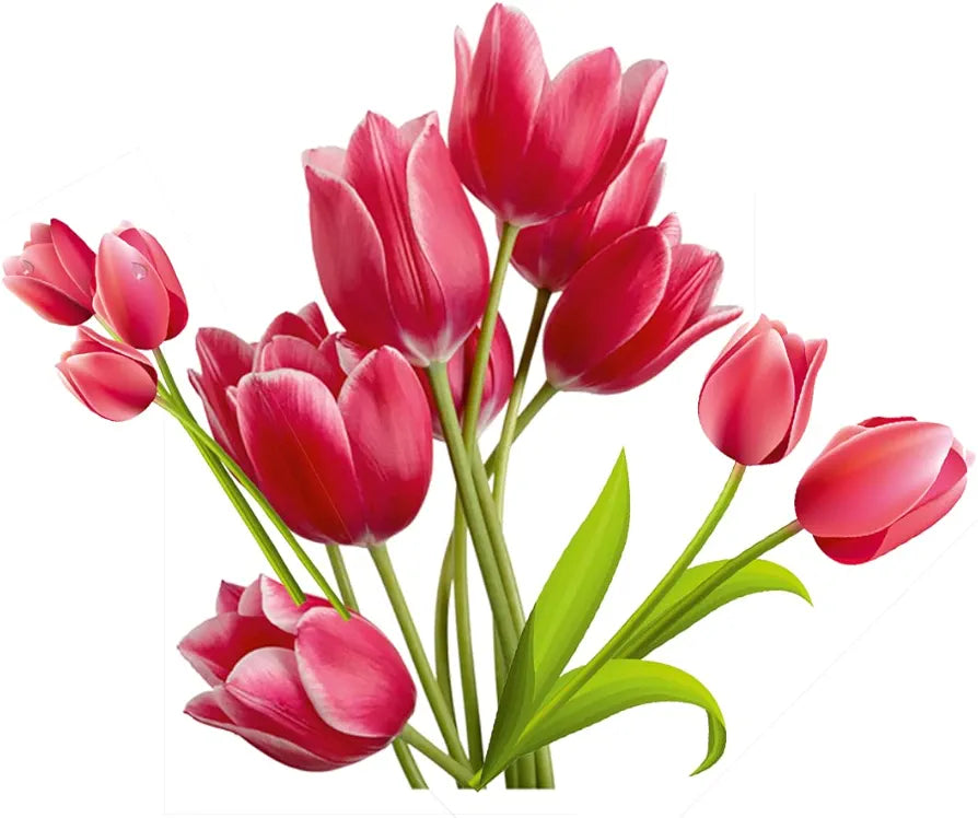 Rangoli Pink Lily Flowers Large Self Adhesive Sticker Size-50cm*70cm