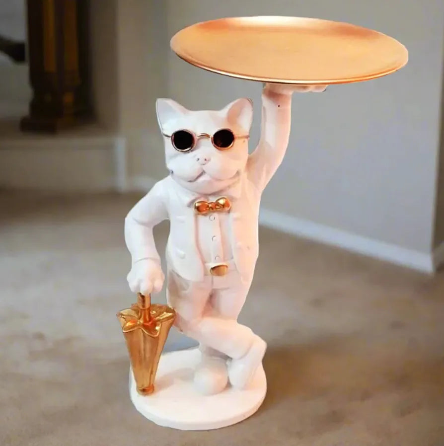 Alila Bulldog Animal Figurine Sculpture Statue Dog for Table Tray Keys 10 inches