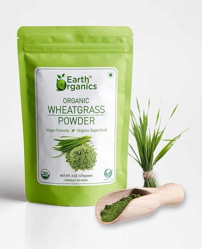 Earth Organics Organic Wheatgrass Powder - 170 gms