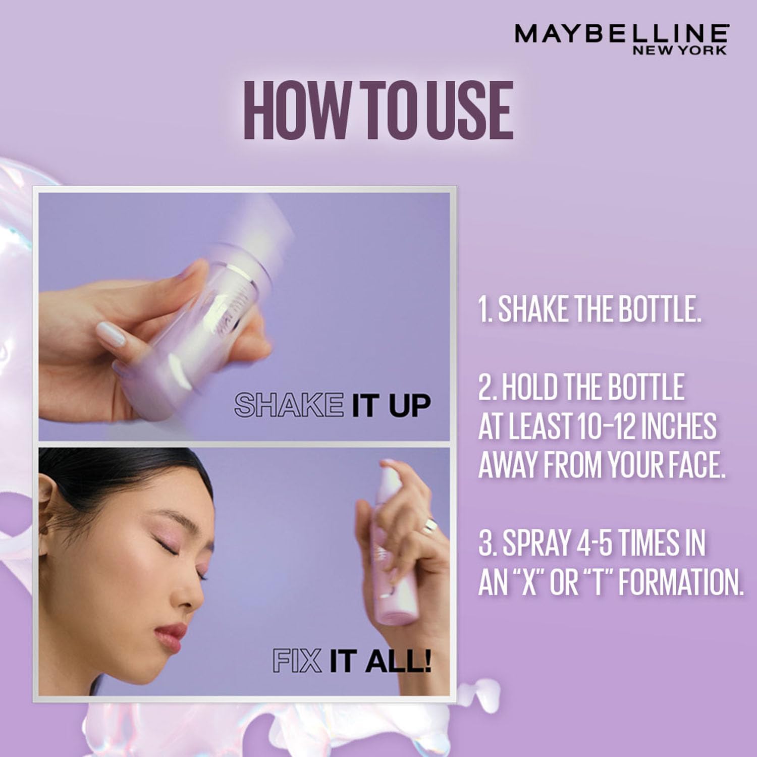 Maybelline New York Super Stay Double Fixer Setting Spray | 24HR Wear, Hydrating Spray