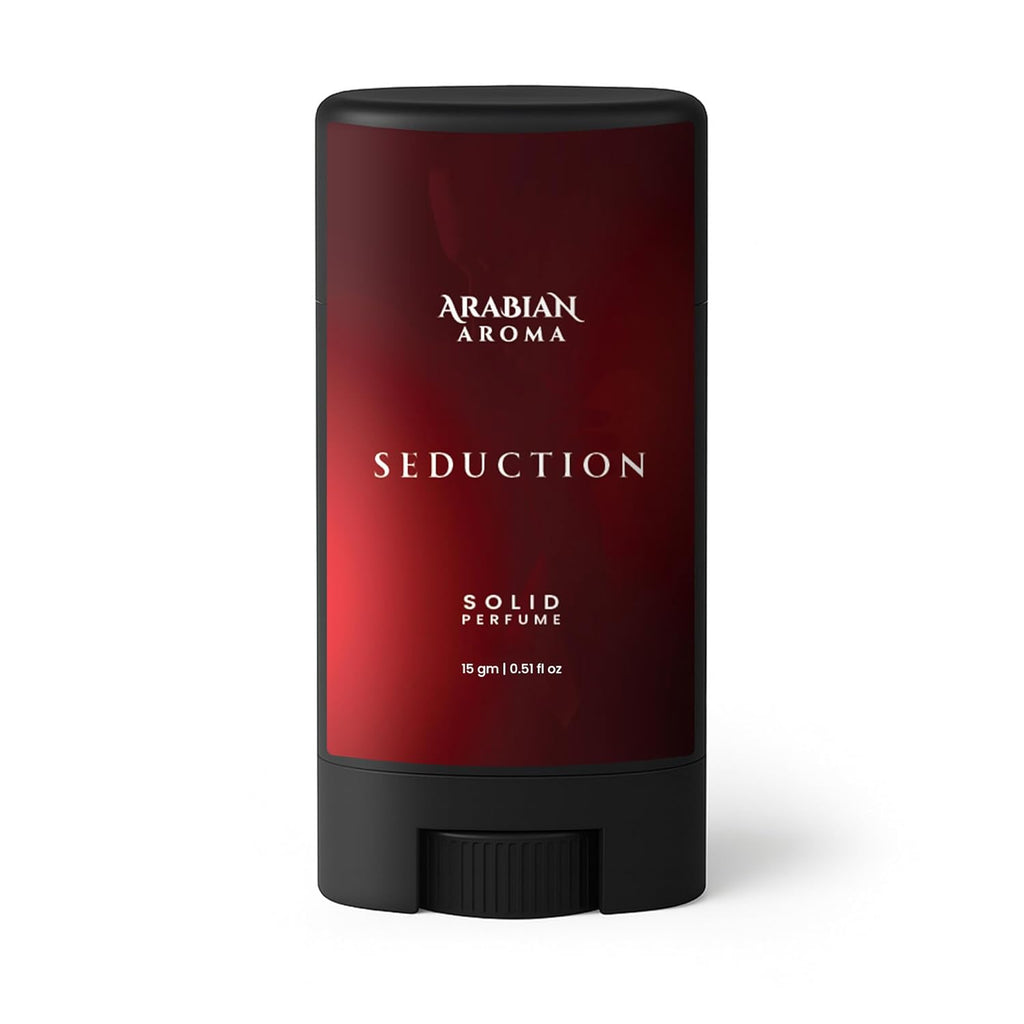 Arabian Aroma Seduction Solid Perfume Stick 15g | Long Lasting Unisex Pocket Perfume | Pineapple, Saffron, Jasmine, Oud & Amber Fragrance