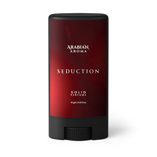 Arabian Aroma Seduction Solid Perfume Stick 15g | Long Lasting Unisex Pocket Perfume | Pineapple, Saffron, Jasmine, Oud & Amber Fragrance