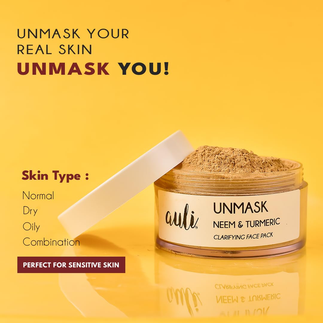 Auli Unmask Neem and Turmeric Clarifying Face Pack - 35 gms