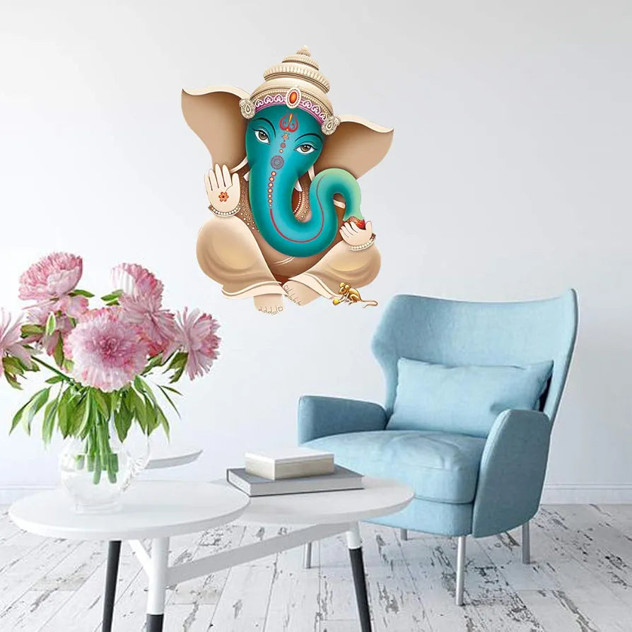 Rangoli Large Wall Sticker Multicolor Vinyl 50 or 70 cm Pack of 1