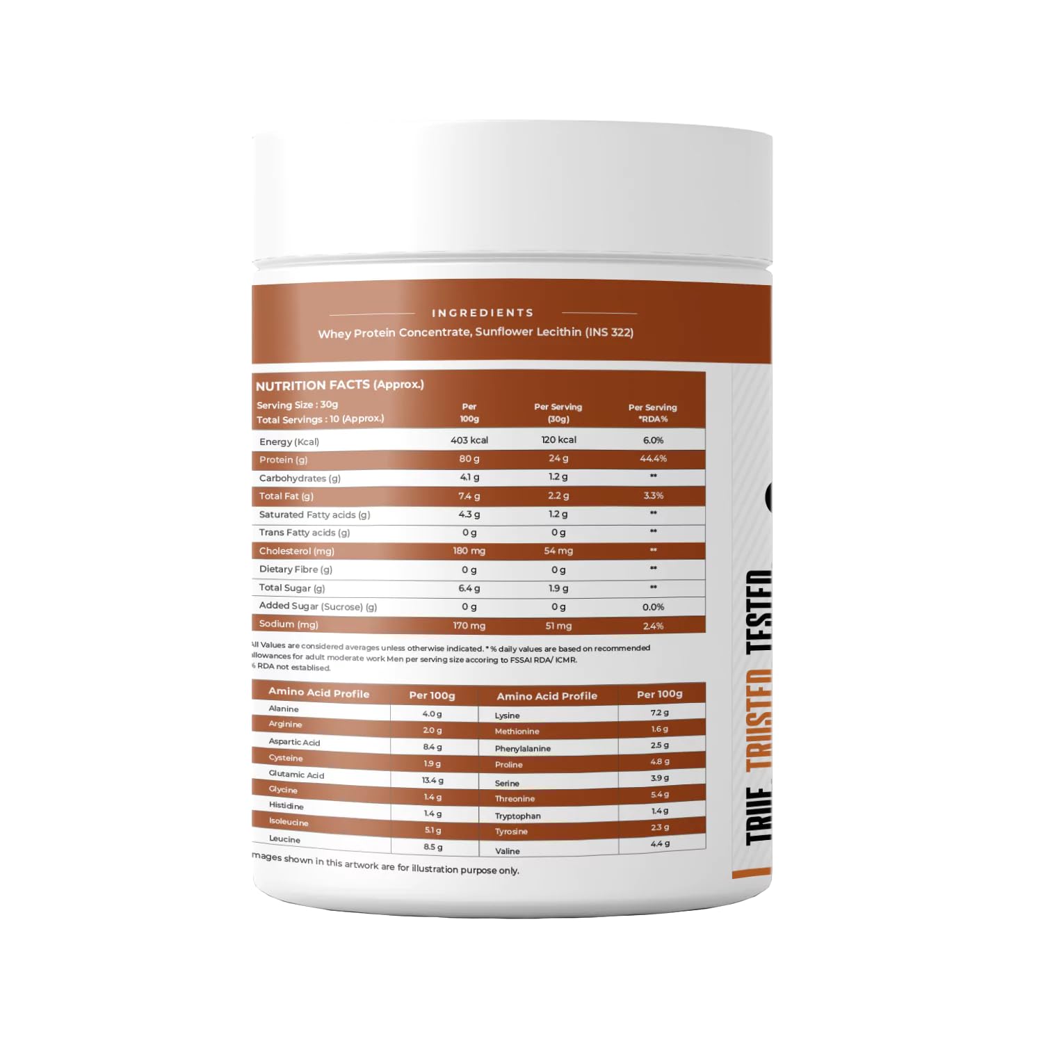 NATURALTEIN Natural Whey Protein Concentrate â€“ 300 g (Unflavoured) | 24 g Protein per 30 g Serving | No Artificial Sweeteners | Soy-Free & Gluten-Free | Easy to Digest & Naturally Formulated