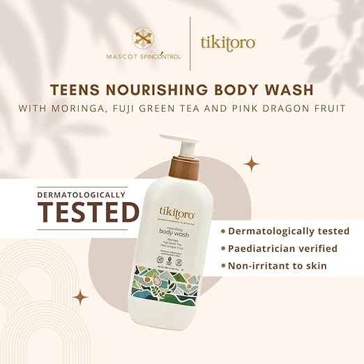Tikitoro Teens Nourishing Body Wash Age: 11+ Years - 300 ml Each (Pack of 2)