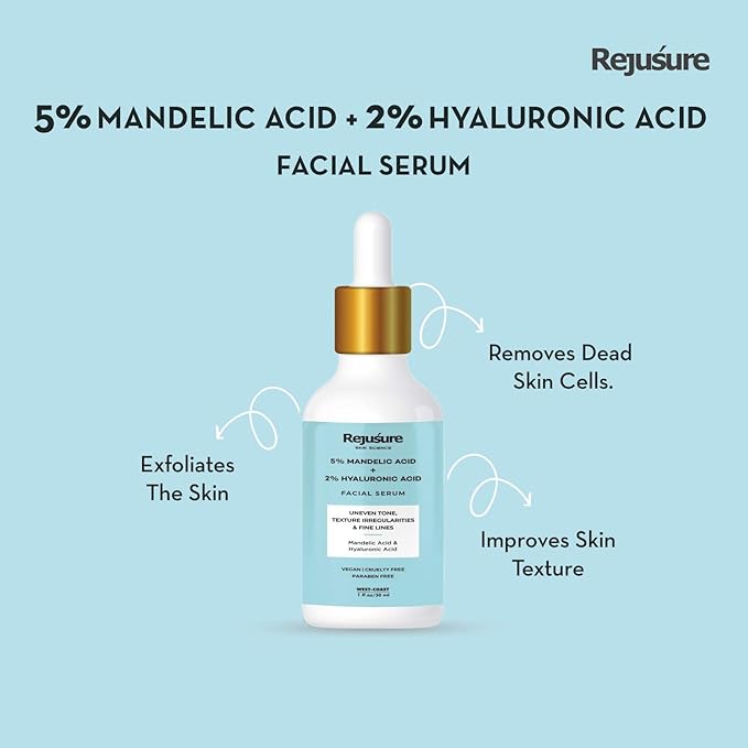 Rejusure Mandelic Acid 5% + Hyaluronic Acid 2% Face Serum – 30 Ml