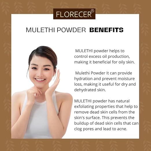 Florecer Mulethi Powder For Face Hair - 100 gms