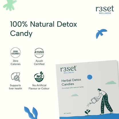 R3set Herbal Detox - 60 candies