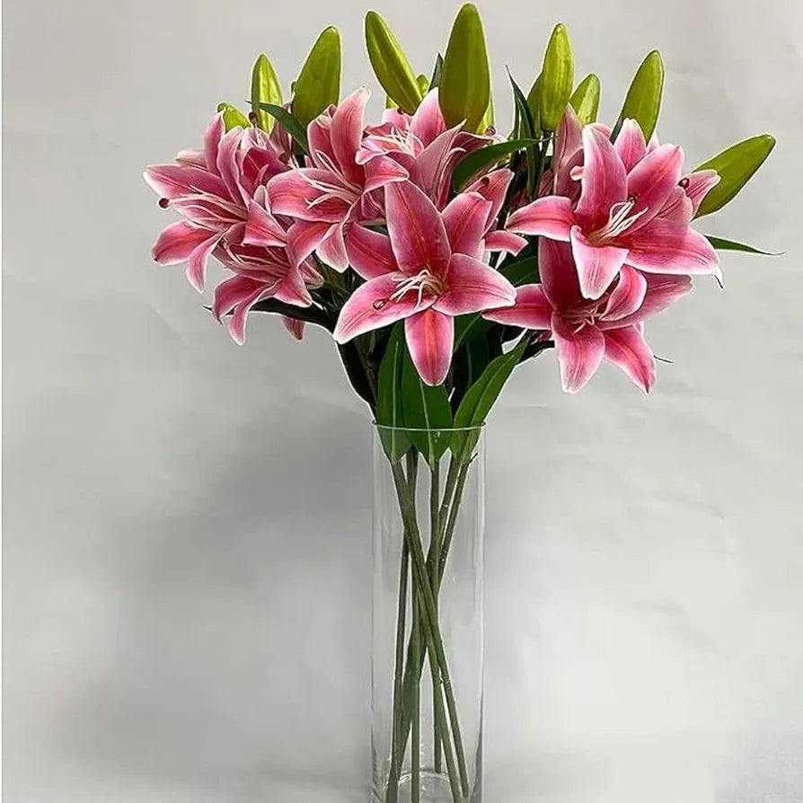 Lily Artificial Flowers Sticks Red
