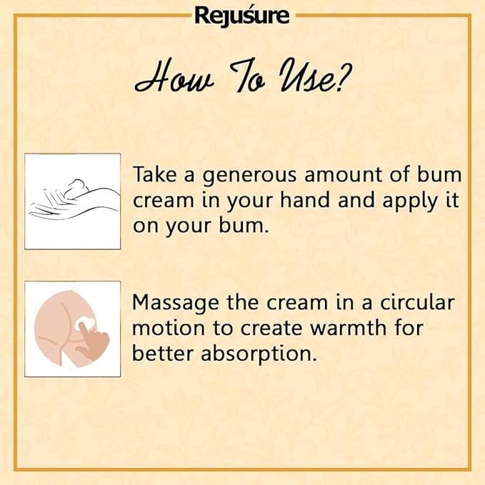 Rejusure Bum Cream With Glutathione, Niacinamide & Kojic Acid - 50 Gms