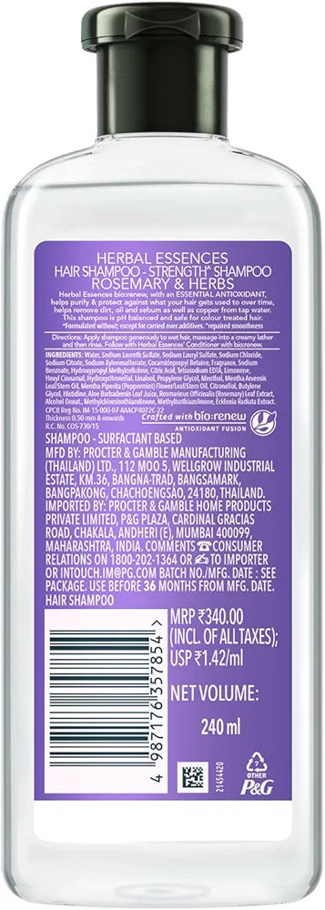 Herbal Essences Bio Renew Rosemary and Herbs Shampoo - 240 ml