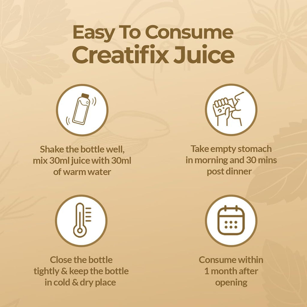 Krishna's Creatifix Juice â€“ 1000 ml | For Healthy Kidneys & Renal Support | Enriched with 30 Ayurvedic Herbs | Supports Kidney Care & Detox | Herbal & Ayurveda Formula