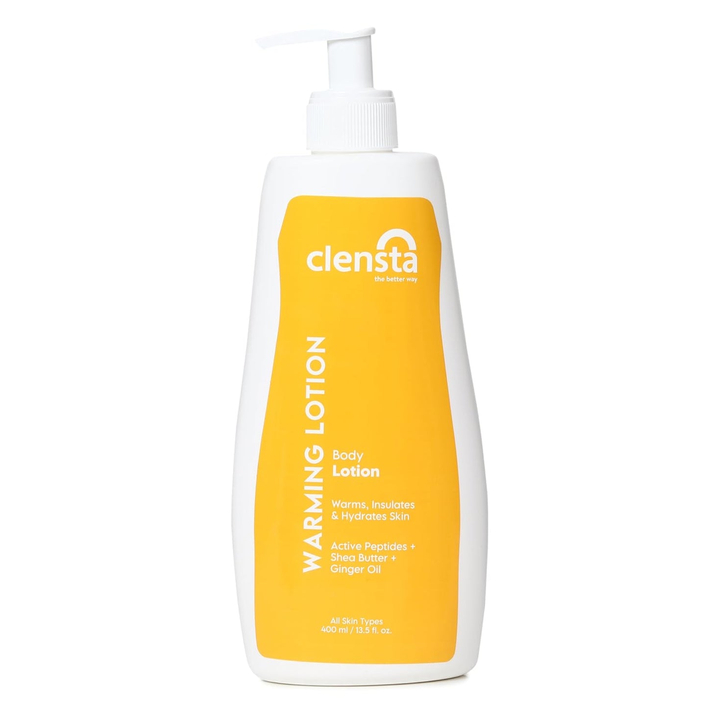 Clensta WARMING Body Lotion With Ginger Oil & Shea Butter - 400 ml