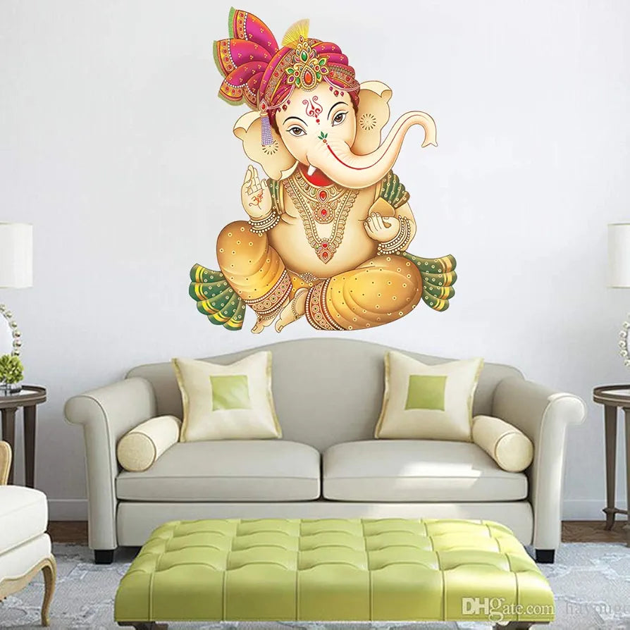 Rangoli White Glossy Vinyl Wall Sticker Premium Self-Adhesive Waterproof Design-1