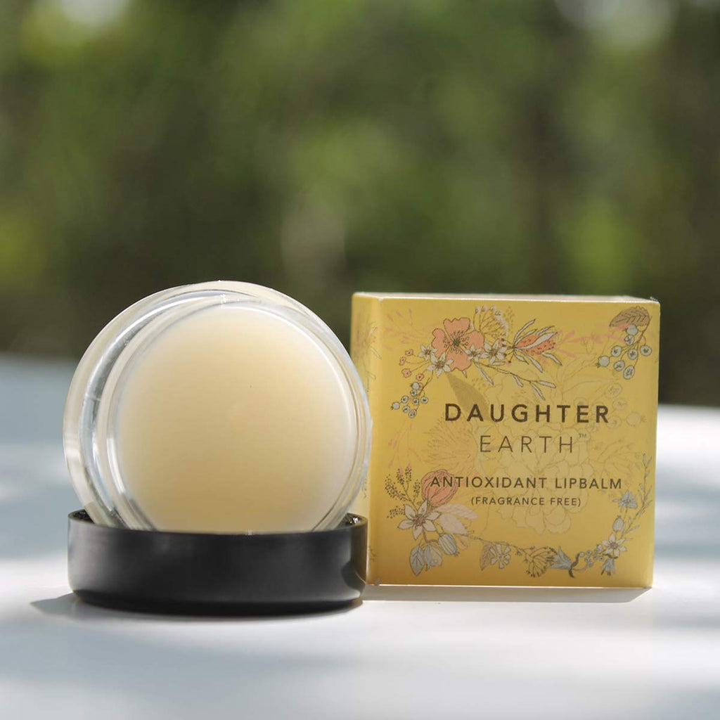 Daughter Earth Antioxidant Lip Balm Fragrance Free | Soft Pink Moisturized Lips | 6 Gms