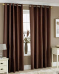 Homefab India Royal Silky Polyester Grommet Door Curtain 7 feet