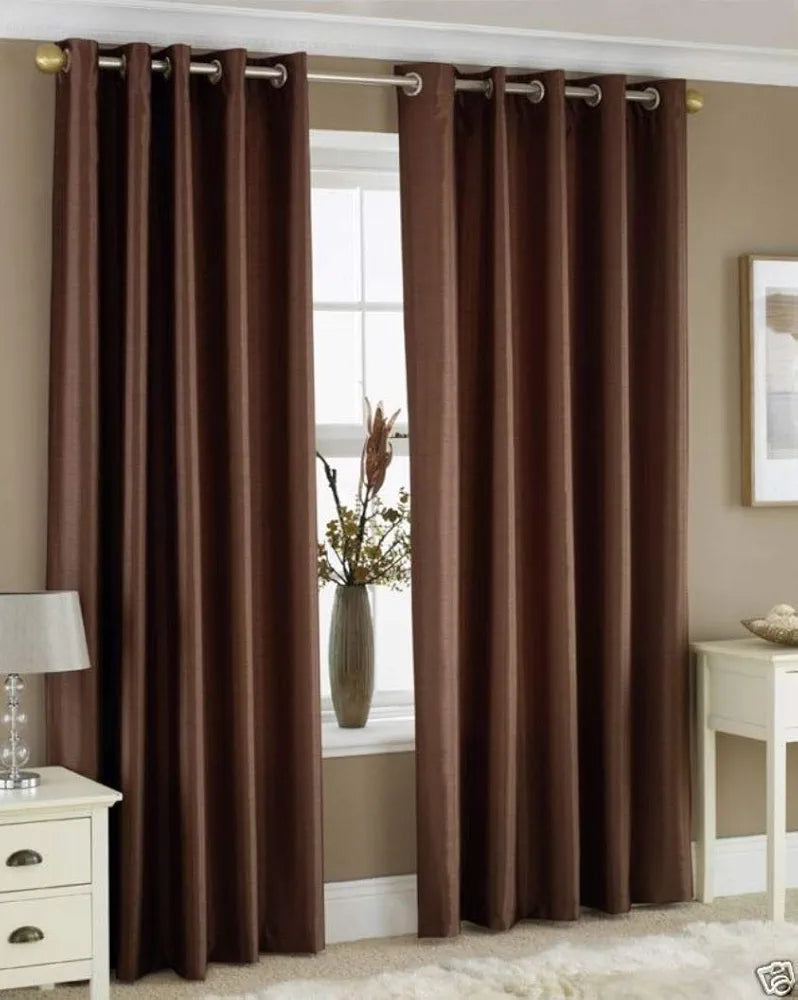 Homefab India Royal Silky Polyester Grommet Door Curtain 7 feet