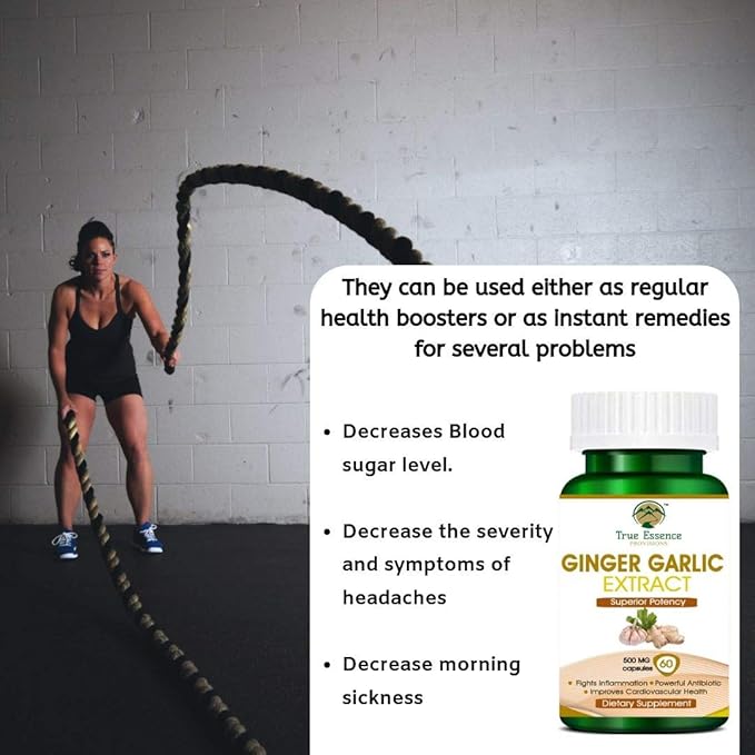 True Essence Research Foundation Ginger Garlic Extract - 60 caps