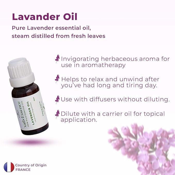 Xalivessence Lavender Essential Oil - 15 ml (Pack of 2)