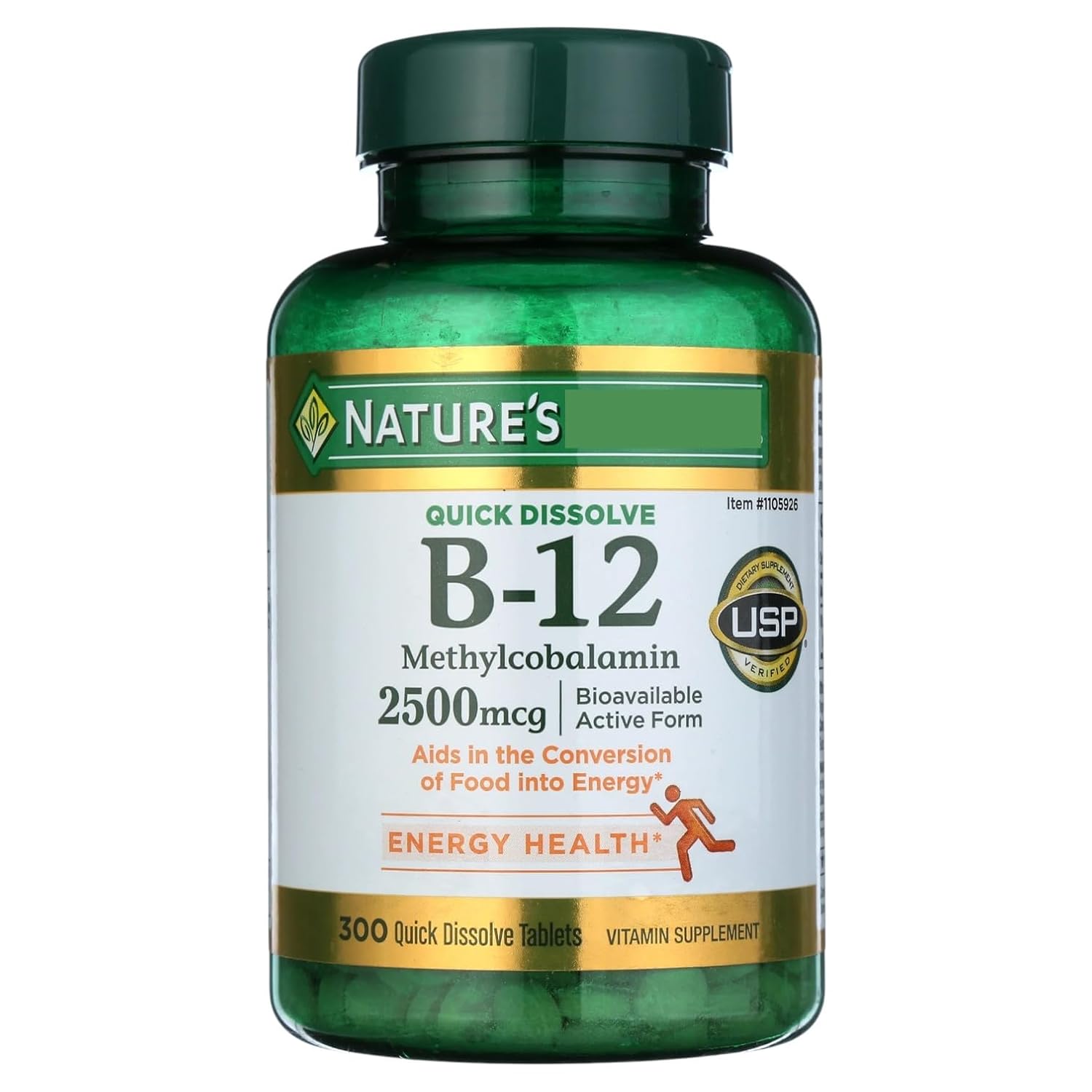 Nature B B-12 Methycobalamin, 300 Quick Dissolve Tablets