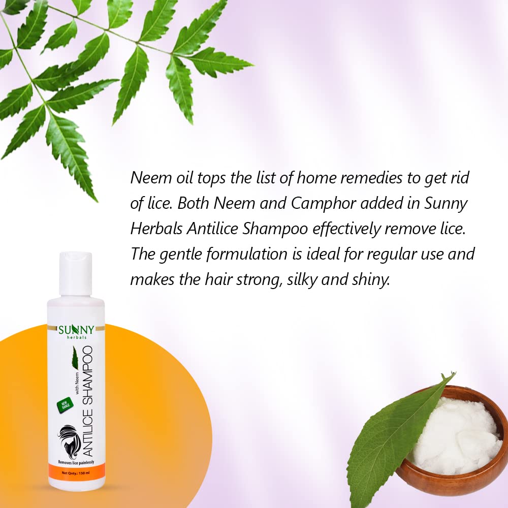 Sunny Herbals Antilice Shampoo With Neem & Camphor - 150 ml (Pack of 2)