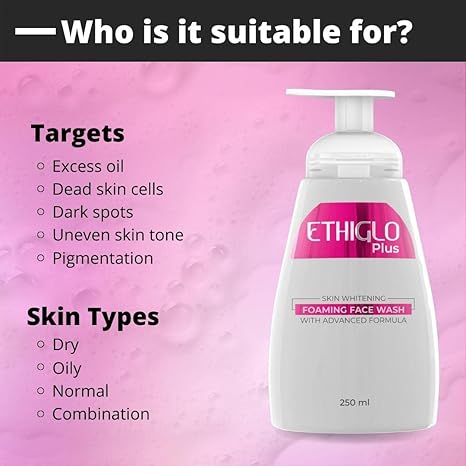 Ethiglo Plus Foaming Face Wash - 250 ml