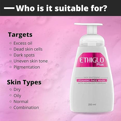 Ethiglo Plus Foaming Face Wash - 250 ml