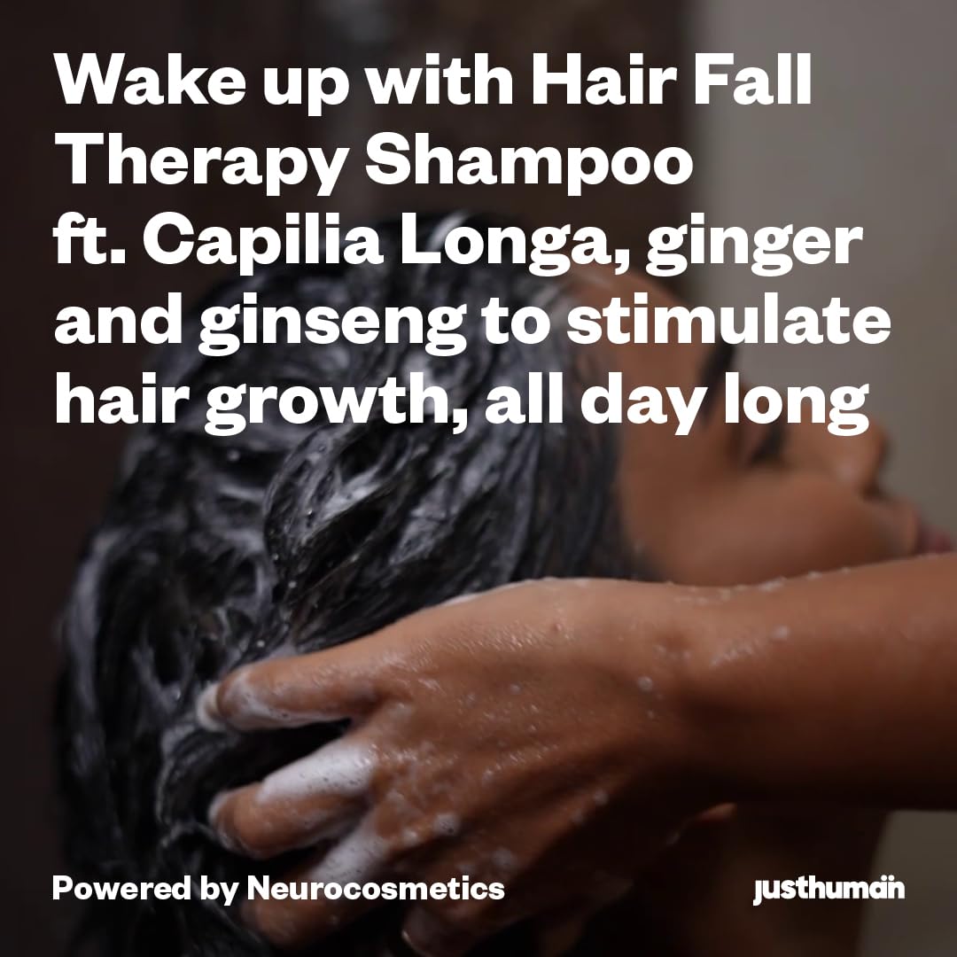 Justhuman Hair Restore Shampoo and Burgeon-up Hair Growth Serum Combo