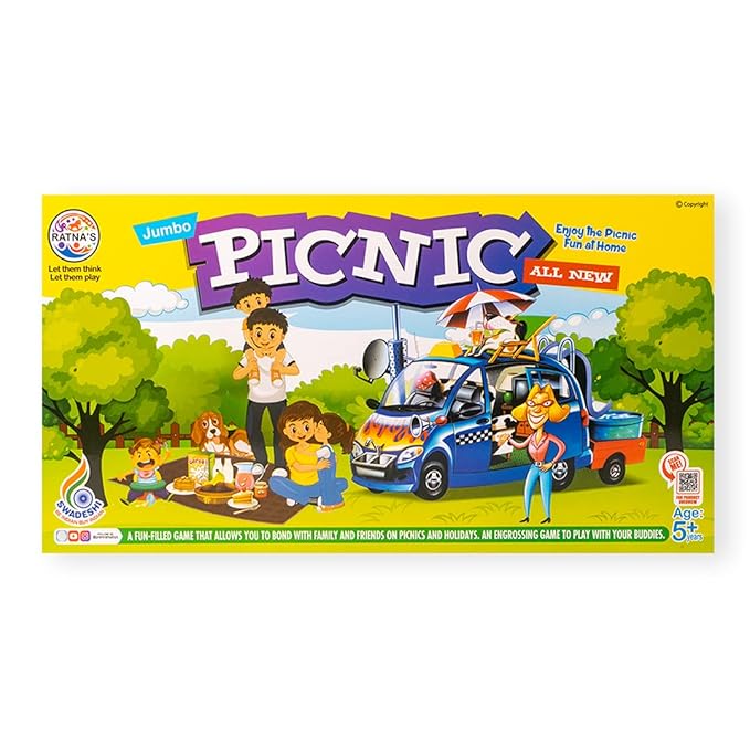 Ratna's Picnic Board Family Game Big Fun | Pack of 1 | Multicolor | Kids