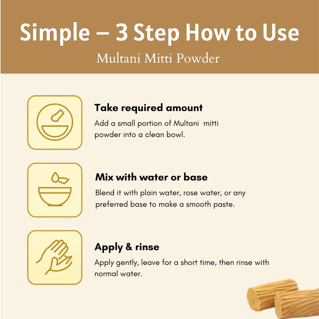 Smartdrops Multani Mitti Powder for Face | MultaniMitti Powder | face Multani Mitti Powder | Multani - Mitti powder for FacePack | Smoothening Face, Skin and Hair - 100g (Pack 1)