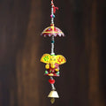 eCraftIndia Handcrafted Decorative Lord Ganesha Wall Hanging Bell STRGAN501