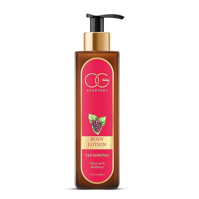 Og Beauty Ayurveda Tan Removal Charcoal & Mulberry Body Lotion - 200 ml