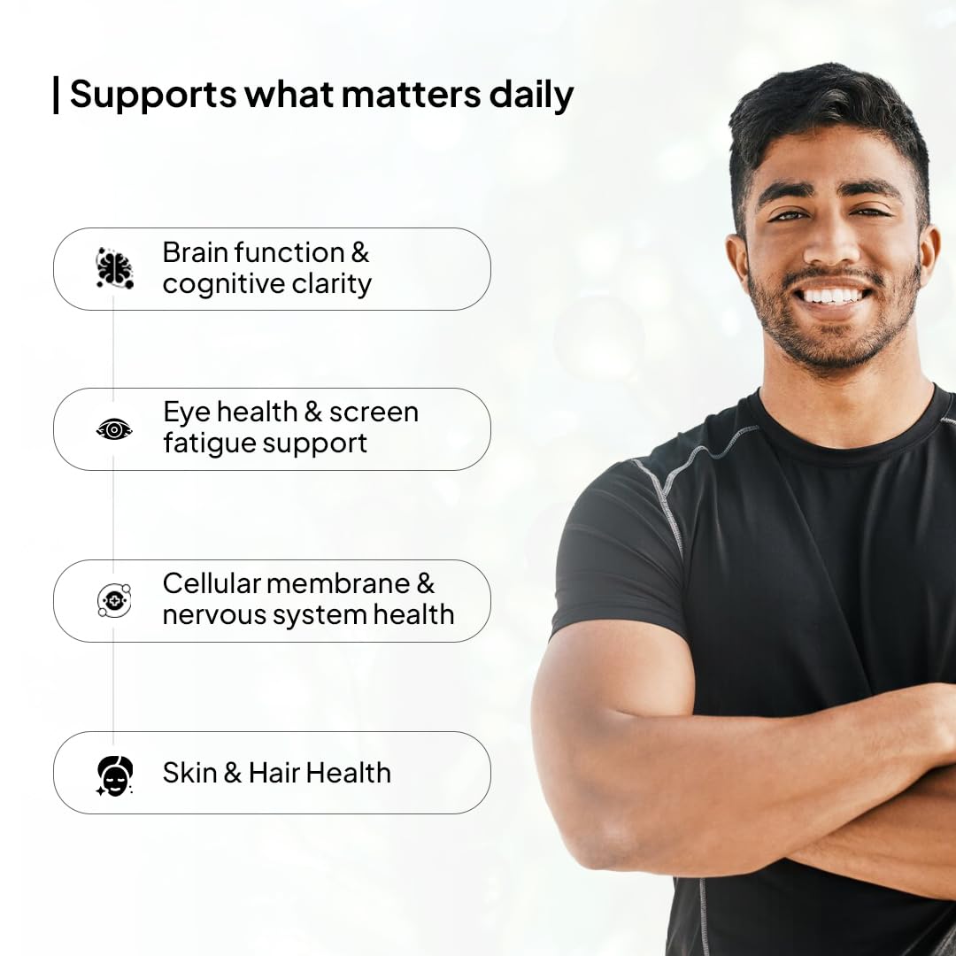 Miduty Veg Omega-3 500mg | 40% Algal DHA + EPA | High-Potency Plant-Based Omega-3 | No Fish Oil, No Fishy Burps | Veg Capsules for Men & Women - 30 Capsules