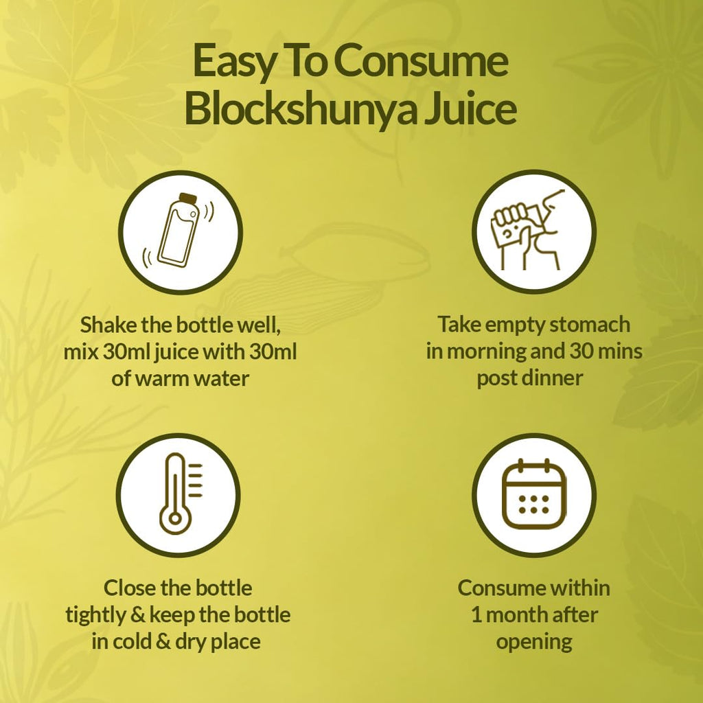 Krishnaâ€™s Blockshunya Juice - 1000 ml | Ayurvedic Herbal Support for Healthy Cholesterol Levels | Heart Wellness Formula