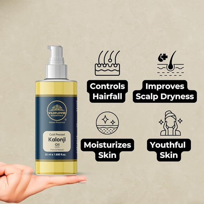 Wildflower Essentials Kalonji Oil Cold Pressed - 50 ml