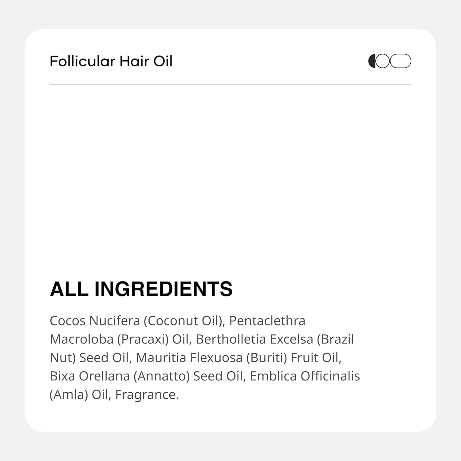 Cureskin Follicular Hair Oil | Nourishes & Strengthens with Annatto, Buriti, Brazil Nut and Coconut Oil (100 ml)