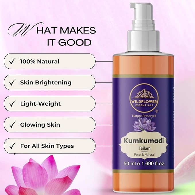 Wildflower Essentials Kumkumadi Oil Cold Pressed - 50 ml
