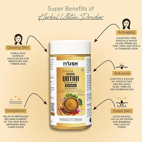 Iyush Herbal Ayurveda Ubtan Powder Each - 100 gms (Pack of 2)