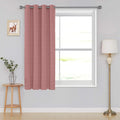 Divine Casa Velvet Blackout Window Curtain 5 Feet Premium Room Darkening Noise Reducing & Thermal Insulated Single Panel Colour Falmingo (Pack of 1)